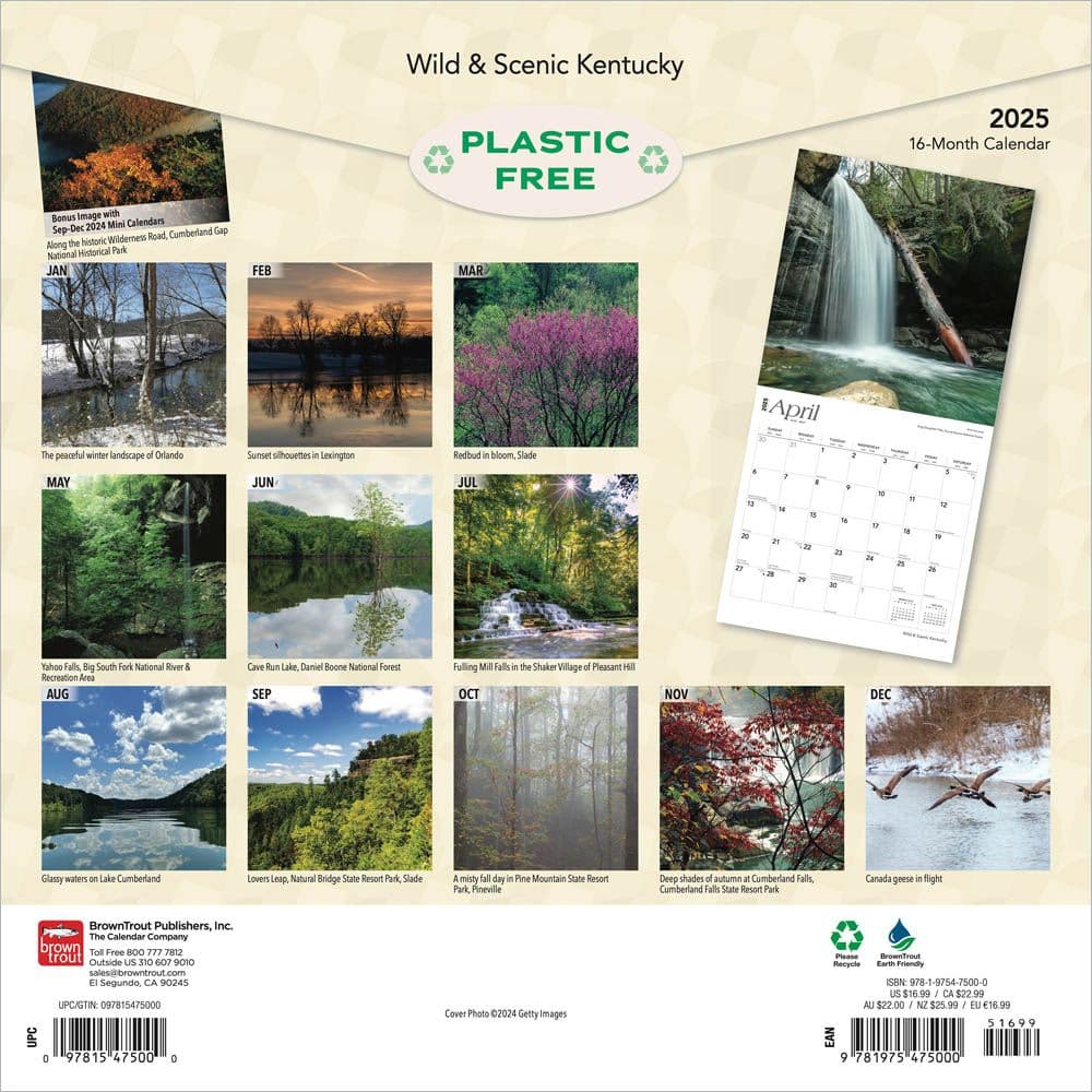 Kentucky Wild and Scenic 2025 Wall Calendar First Alternate Image