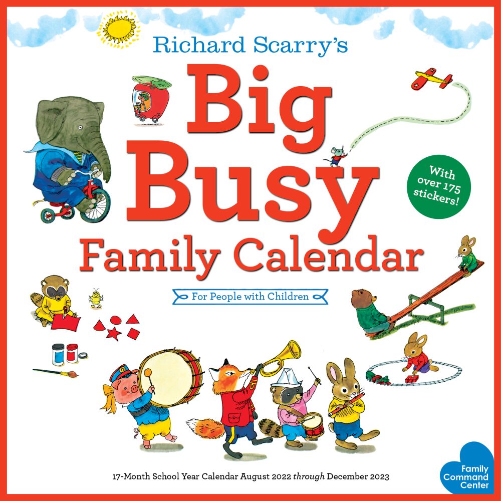 Workman Publishing Richard Scarrys Big Busy Family 2023 Wall Calendar
