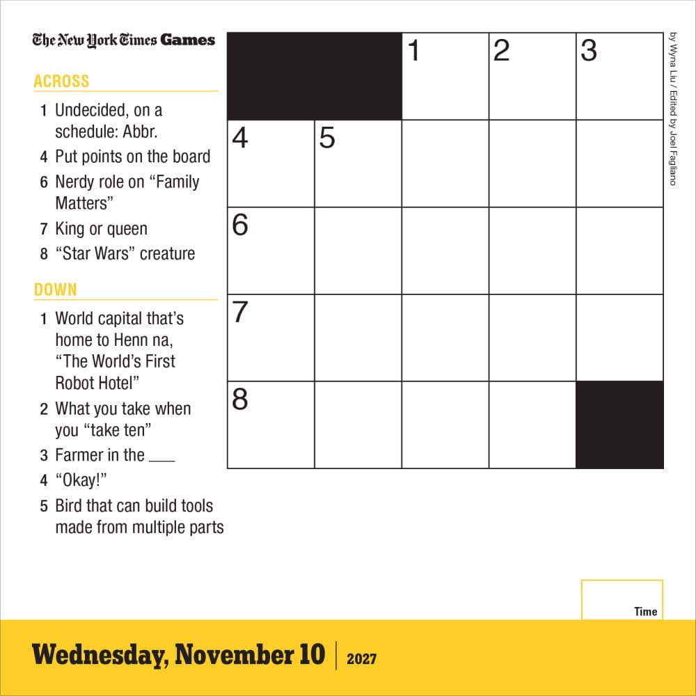 New York Times Mini Crossword 2027 Page-A-Day Desk Calendar Fourth Alternate Image
