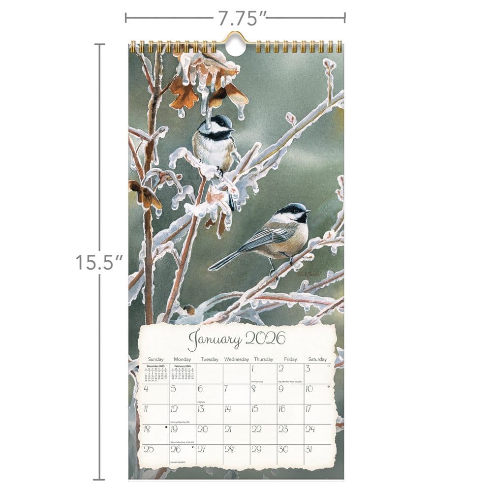 Songbirds 2026 Vertical Wall Calendar_ALT6