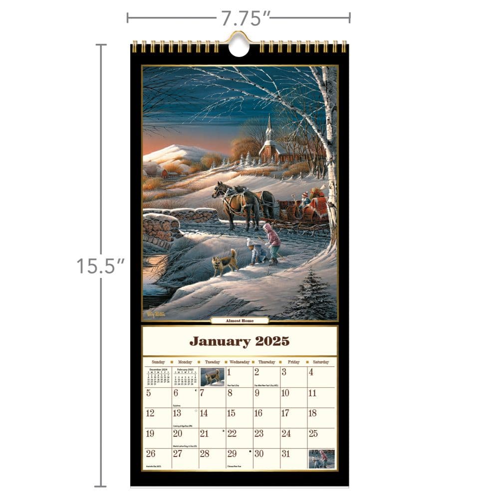 Terry Redlin 2025 Vertical Wall Calendar