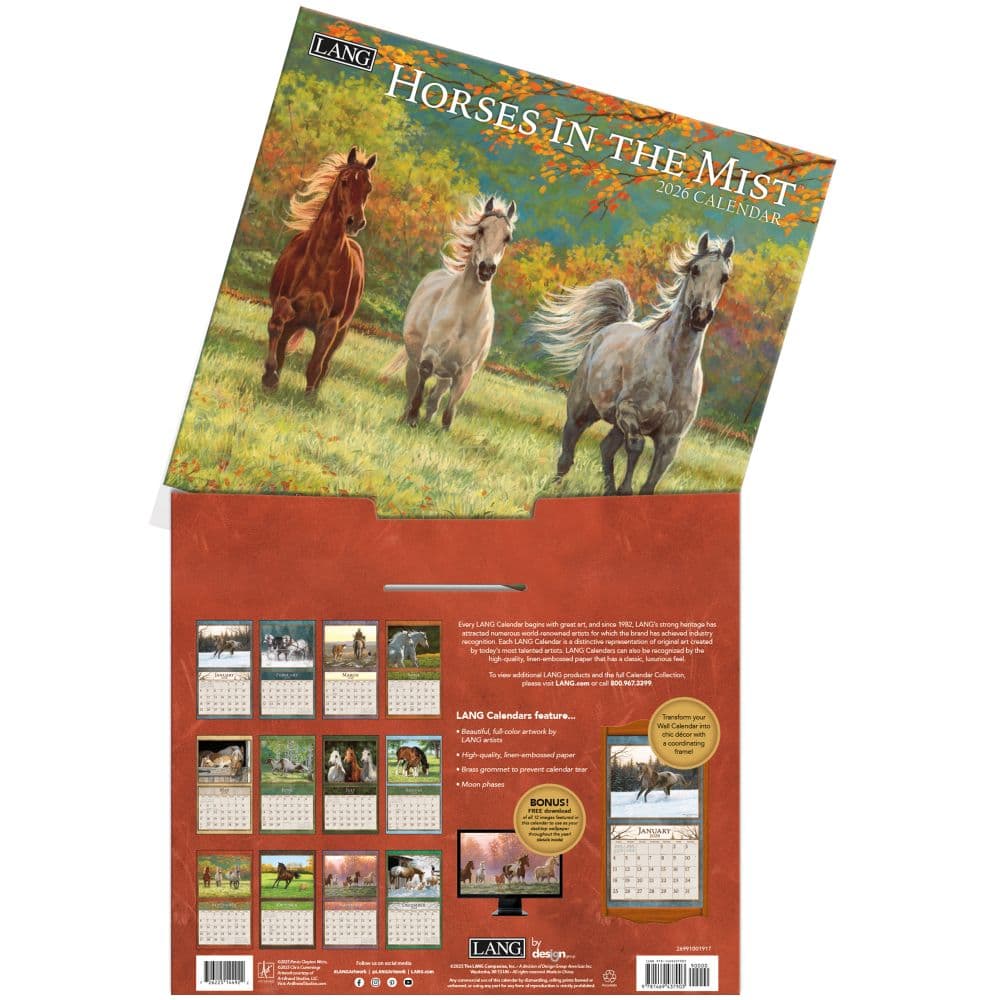 Horses in the Mist 2026 Wall Calendar by Persis Clayton Weirs_ALT3