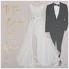 image Bride &amp; Groom Outfits Wedding Card First Alternate Image width=&quot;1000&quot; height=&quot;1000&quot;