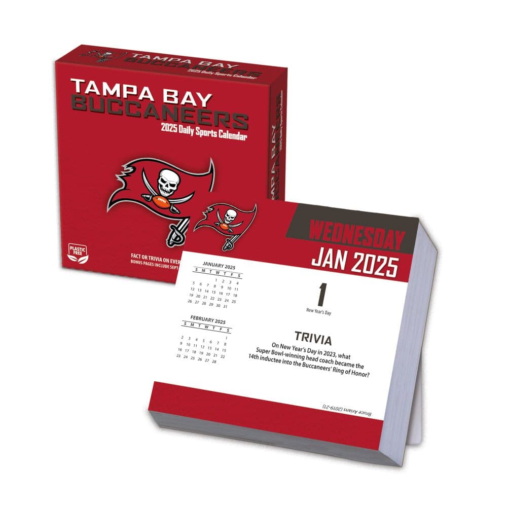 NFL Tampa Bay Buccaneers 2025 Desk Calendar Main Image