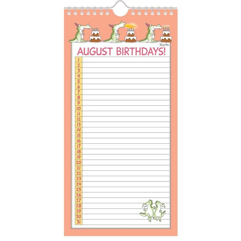 Family Friends Birthday Perpetual Wall Calendar Fourth Alternate Image width="1000" height="1000"