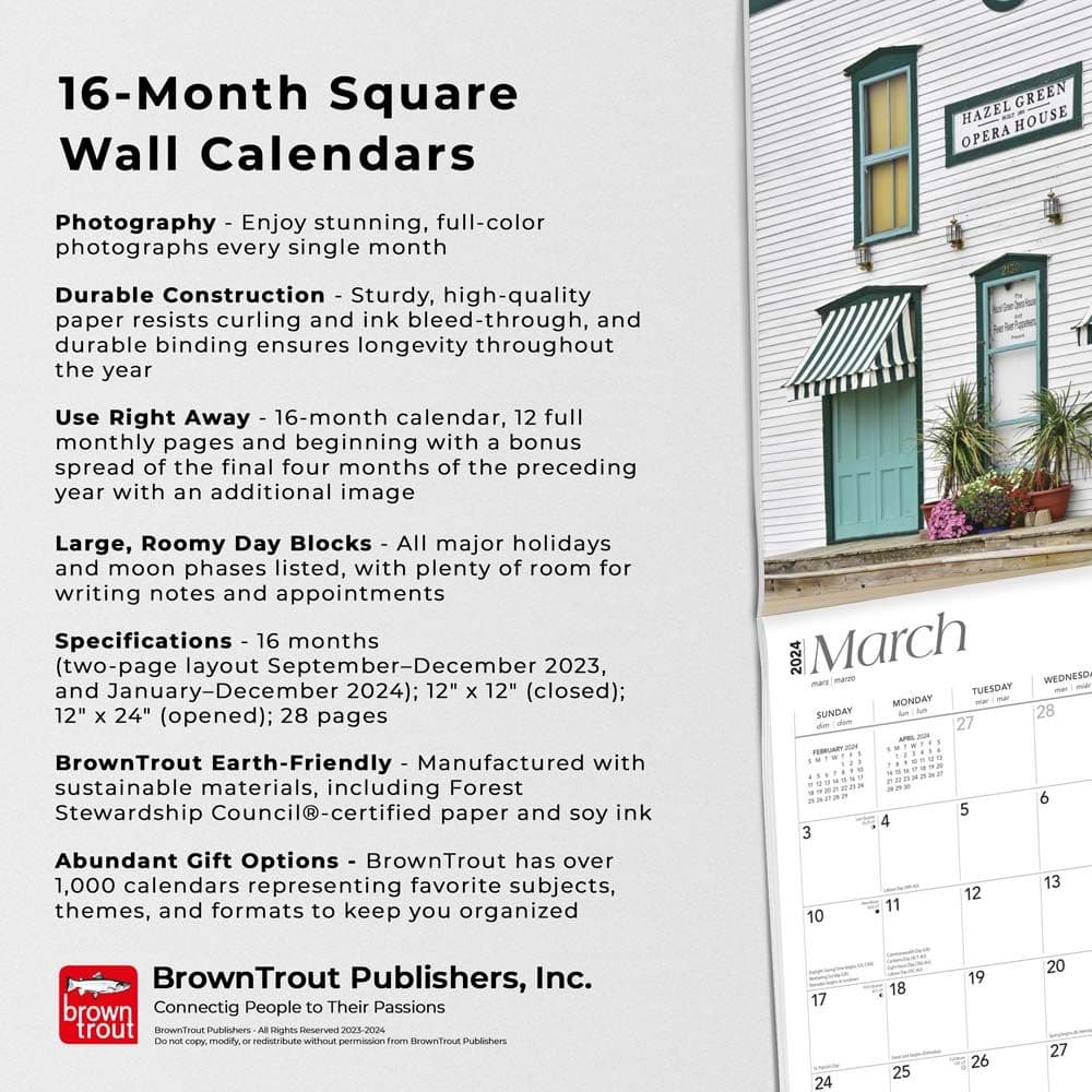 Main Street of the Midwest 2024 Wall Calendar Fourth Alternate  Image width=&quot;1000&quot; height=&quot;1000&quot;