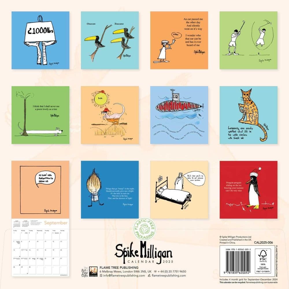 Spike Milligan 2025 Wall Calendar First Alternate Image