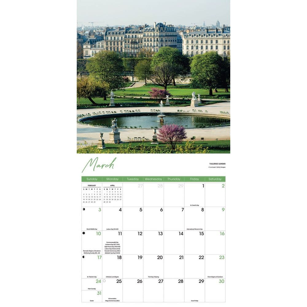 Paris 2025 Wall Calendar