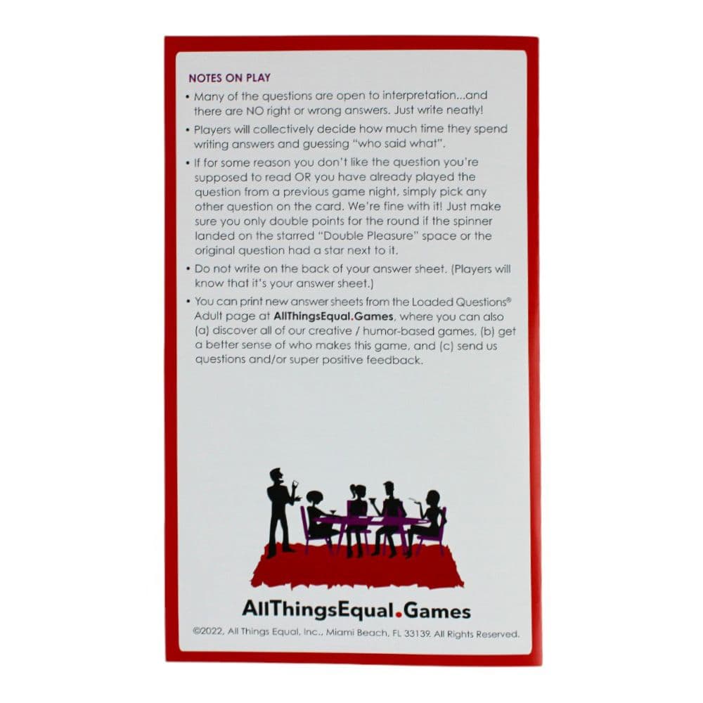 Adult Loaded Questions Board Game Eleventh Alternate Image