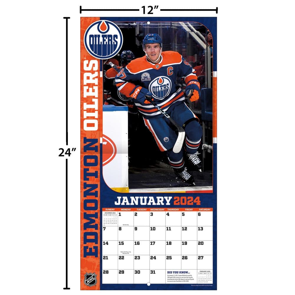 NHL Connor McDavid 2024 Wall Calendar Fifth Alternate Image width=&quot;1000&quot; height=&quot;1000&quot;