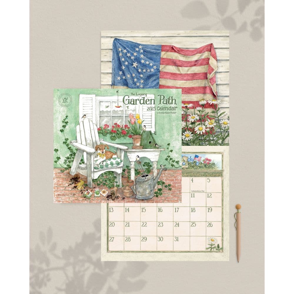 Garden Path by Bonnie Heppe Fisher 2025 Wall Calendar  Third Alternate Image width=&quot;1000&quot; height=&quot;1000&quot;