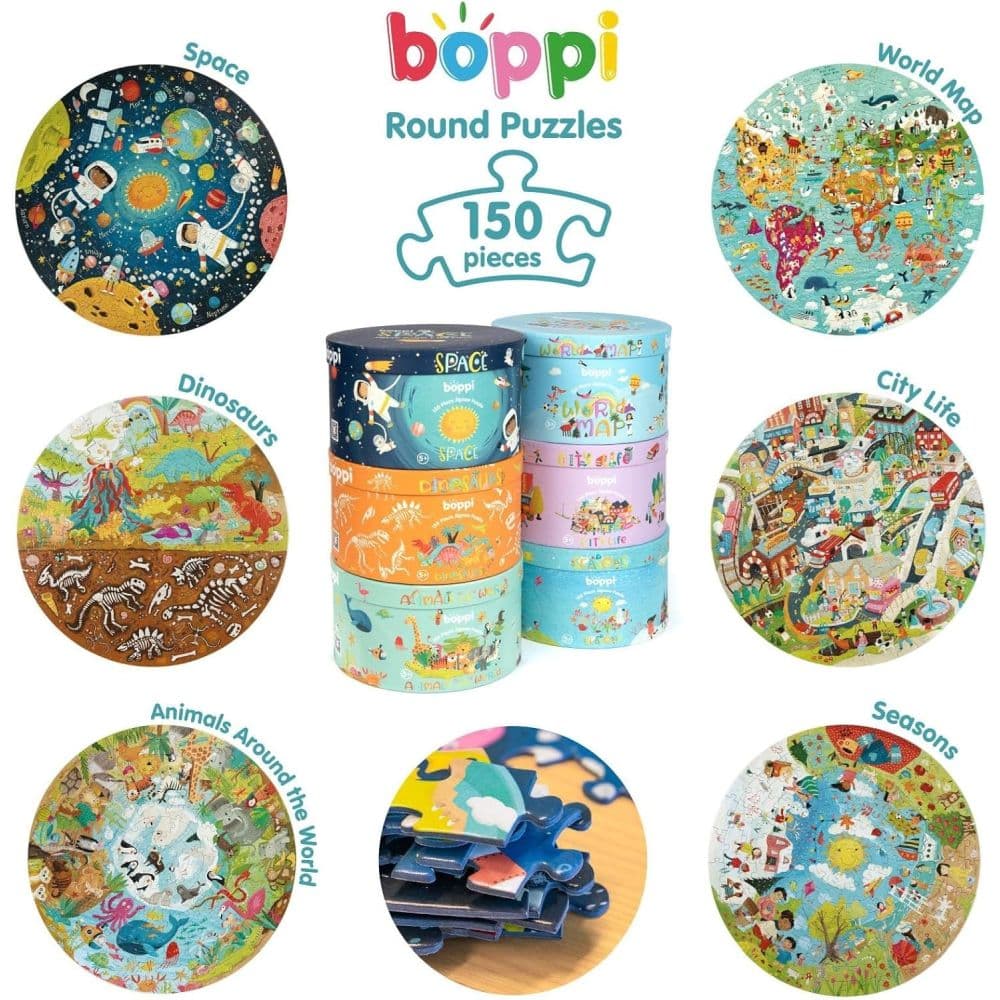 Animals Around World 150 Piece Round Puzzle Sixth Alternate Image