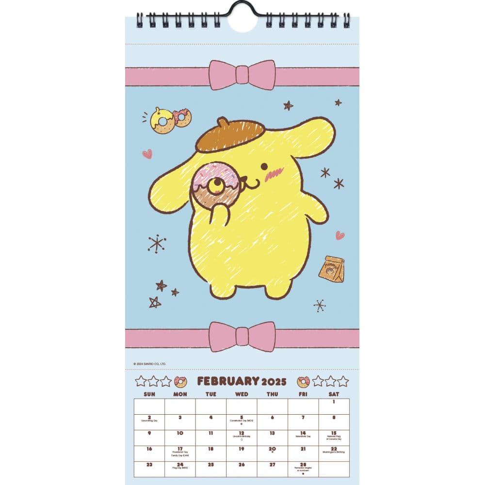 Hello Kitty and Friends 2025 Slim Wall Calendar Third Alternate Image width=&quot;1000&quot; height=&quot;1000&quot;