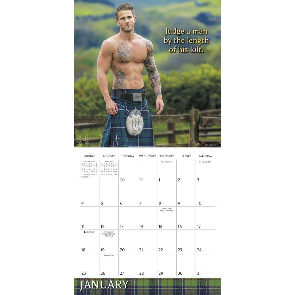 Kilty Pleasures 2026 Wall Calendar Second Alternate Image