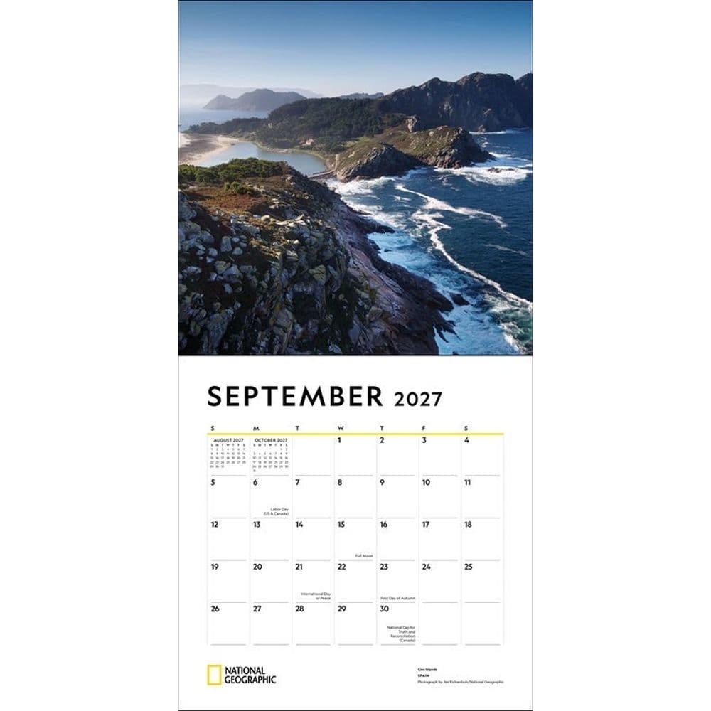 National Geographic Most Beautiful Places 2027 Wall Calendar Fourth Alternate Image