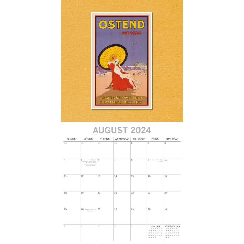 Vintage Travel Posters 2024 Wall Calendar Third Alternate Image width=&quot;1000&quot; height=&quot;1000&quot;