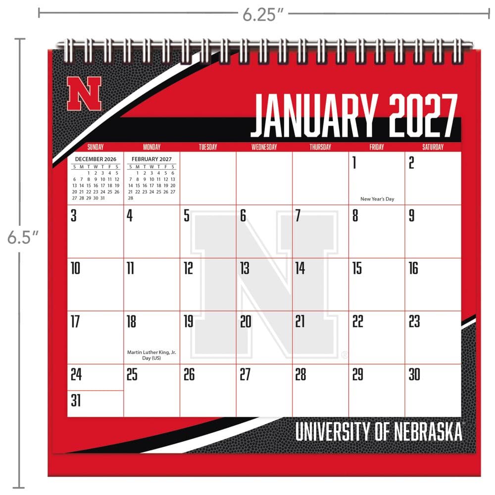 Nebraska Cornhuskers 2027 Easel Desk Calendar Second Alternate Image