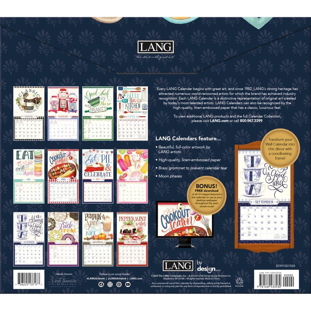 Love to Cook by Nicole Tamarin 2025 Wall Calendar