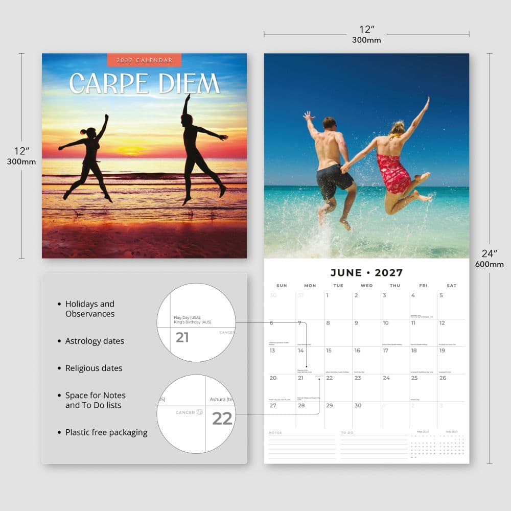 Carpe Diem 2027 Wall Calendar Third Alternate Image