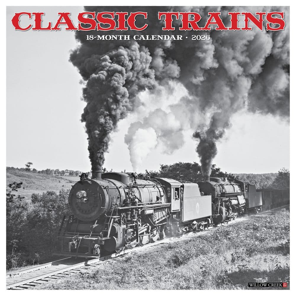 Classic Trains 2026 Wall Calendar  Main Image