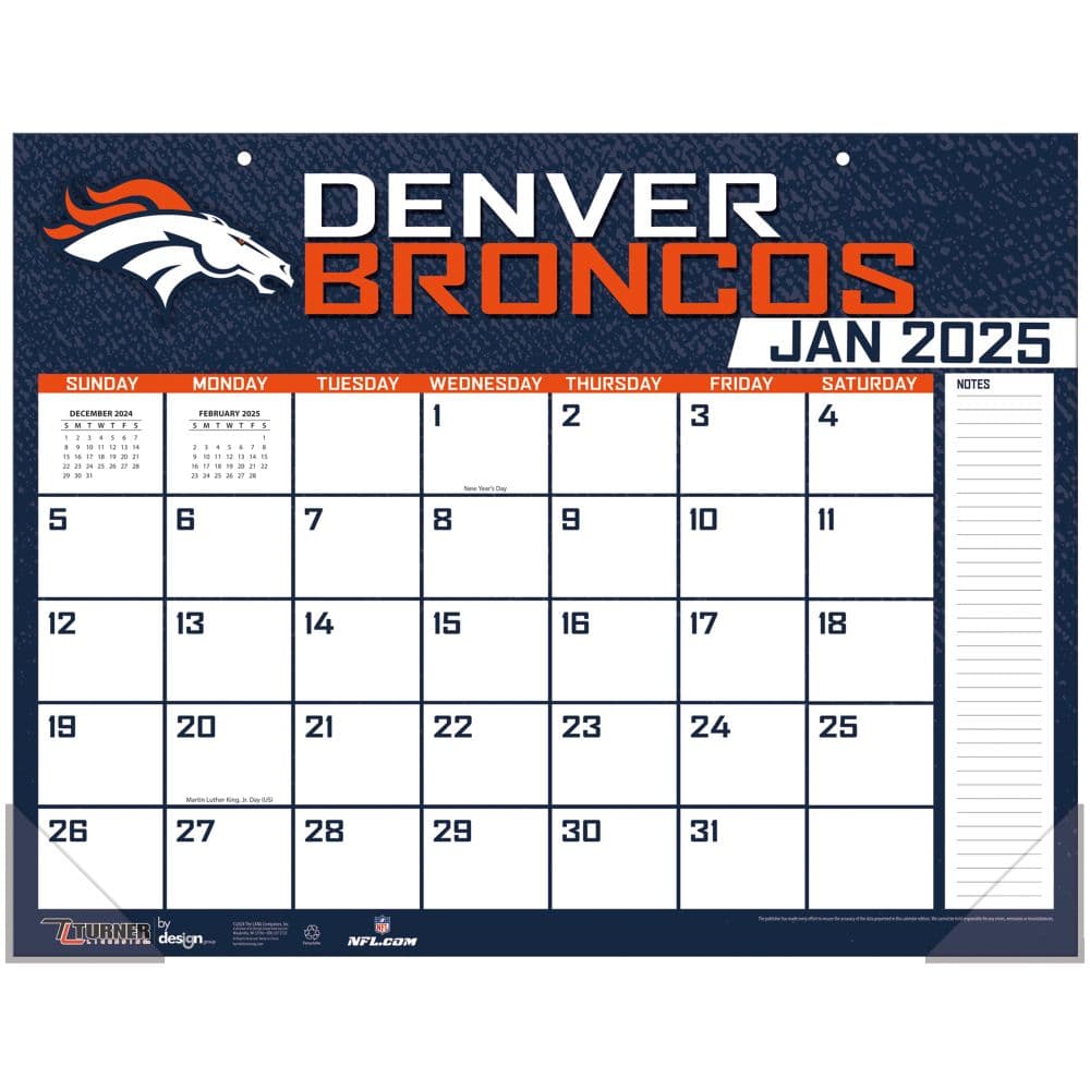 NFL Denver Broncos 2025 Desk Pad First Alternate Image