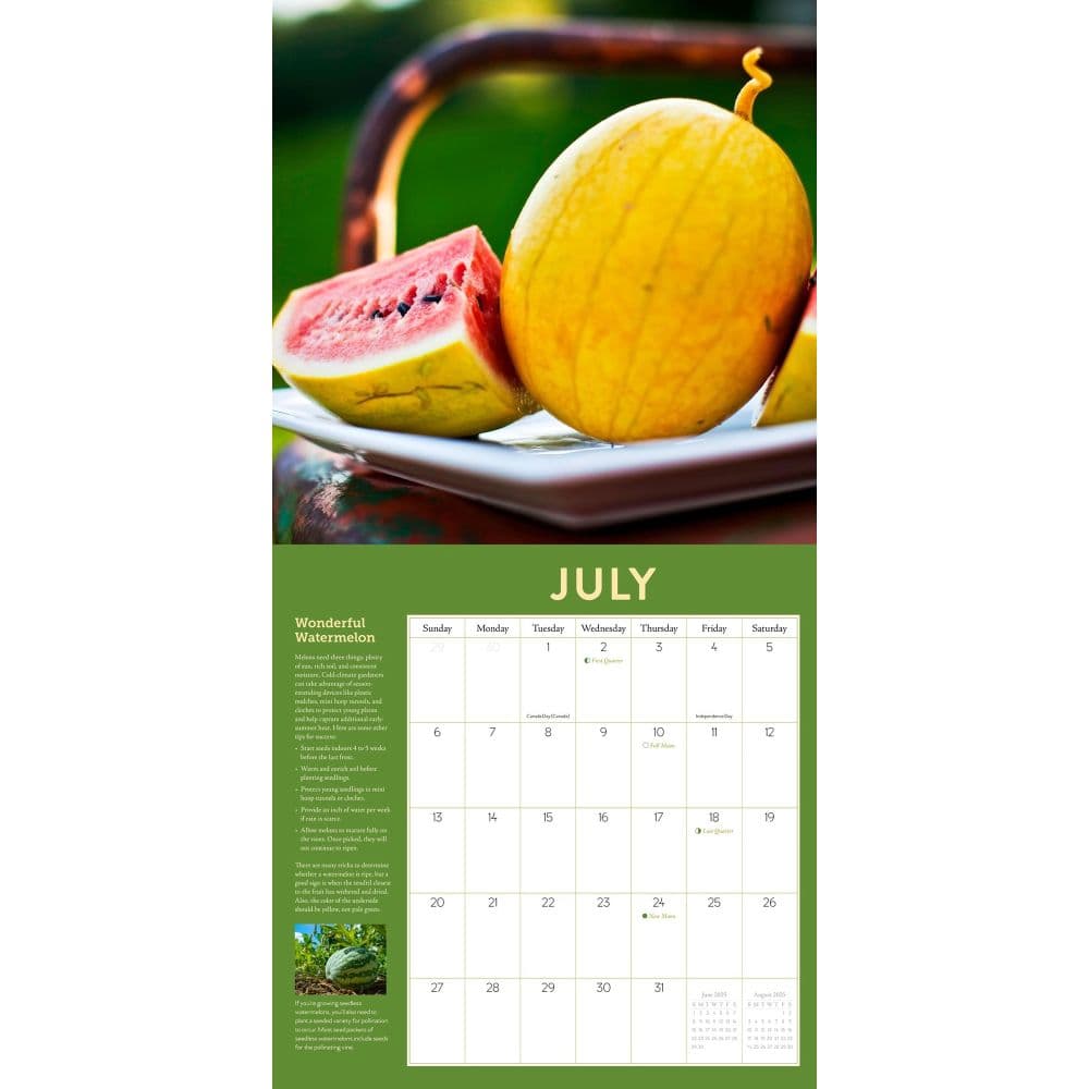 Vegetable Gardener 2025 Wall Calendar