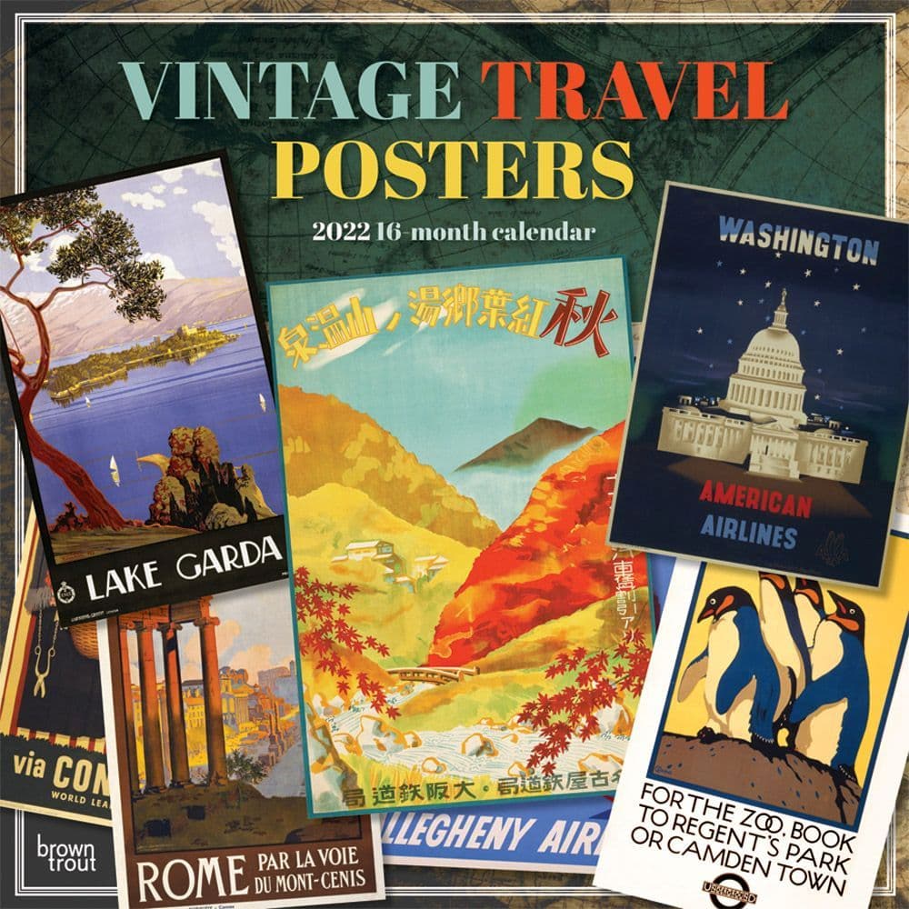 Vintage Travel Posters 2022 Wall Calendar - Calendars.com