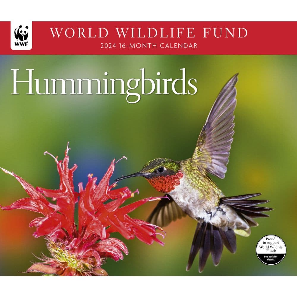 Hummingbirds WWF 2024 Wall Calendar