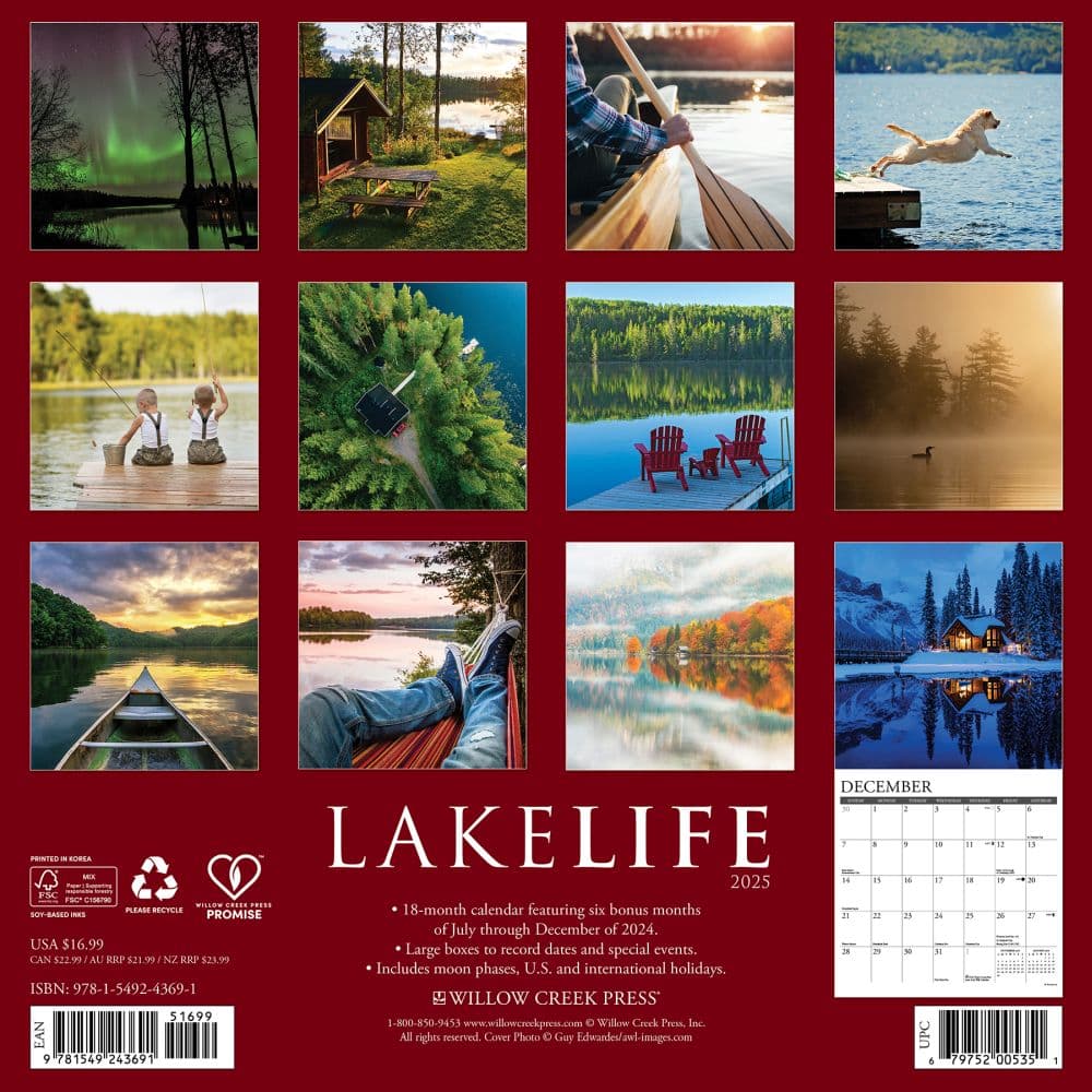 Lake Life 2025 Wall Calendar First Alternate Image width="1000" height="1000"