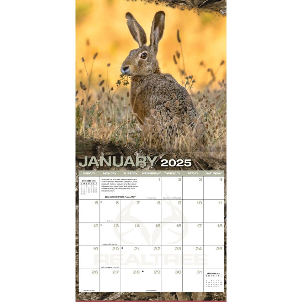 Realtree Hidden Hunter 2025 Mini Wall Calendar Second Alternate Image