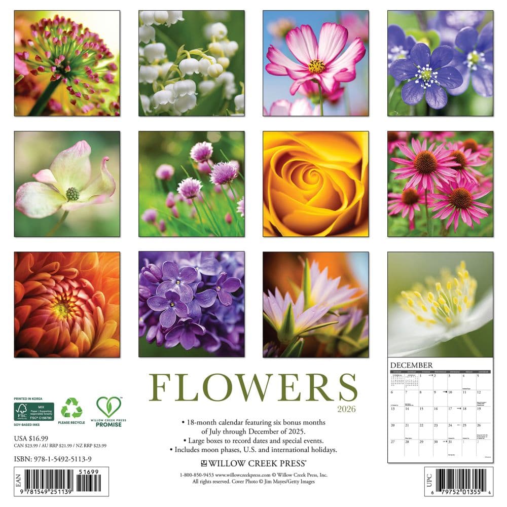 Flowers 2026 Wall Calendar First Alternate Image