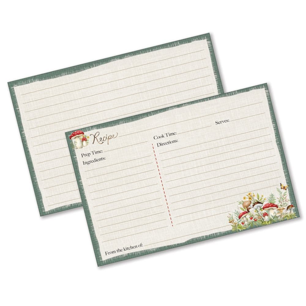 Woodland Mushrooms Recipe Card Box Fourth Alternate Image
