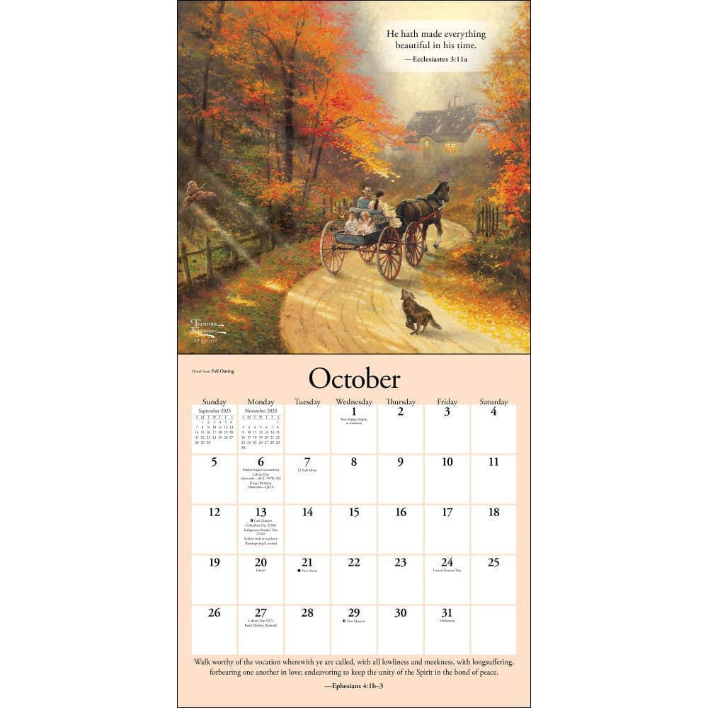 Kinkade Gardens of Grace 2025 Wall Calendar