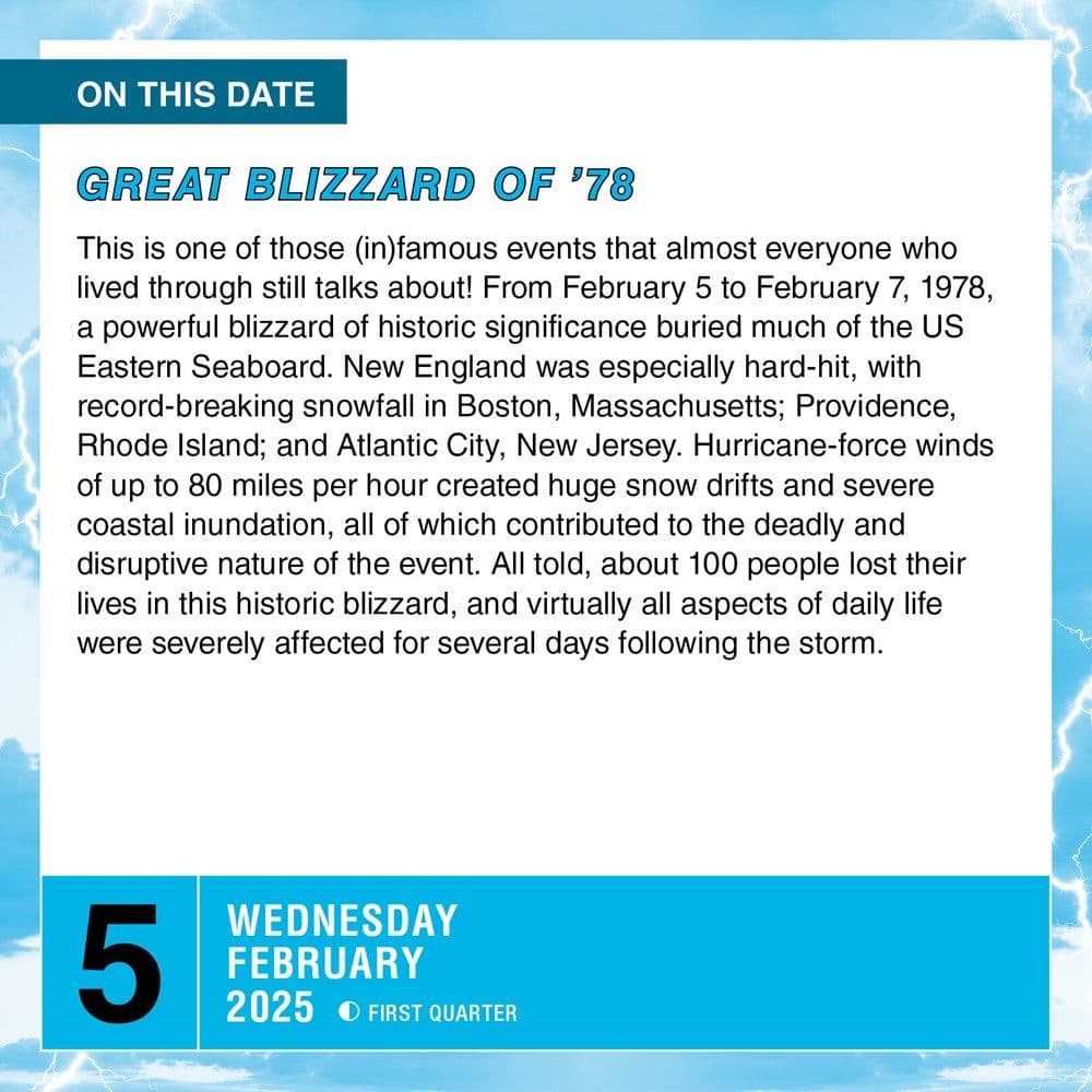 Extreme Weather 2025 Desk Calendar