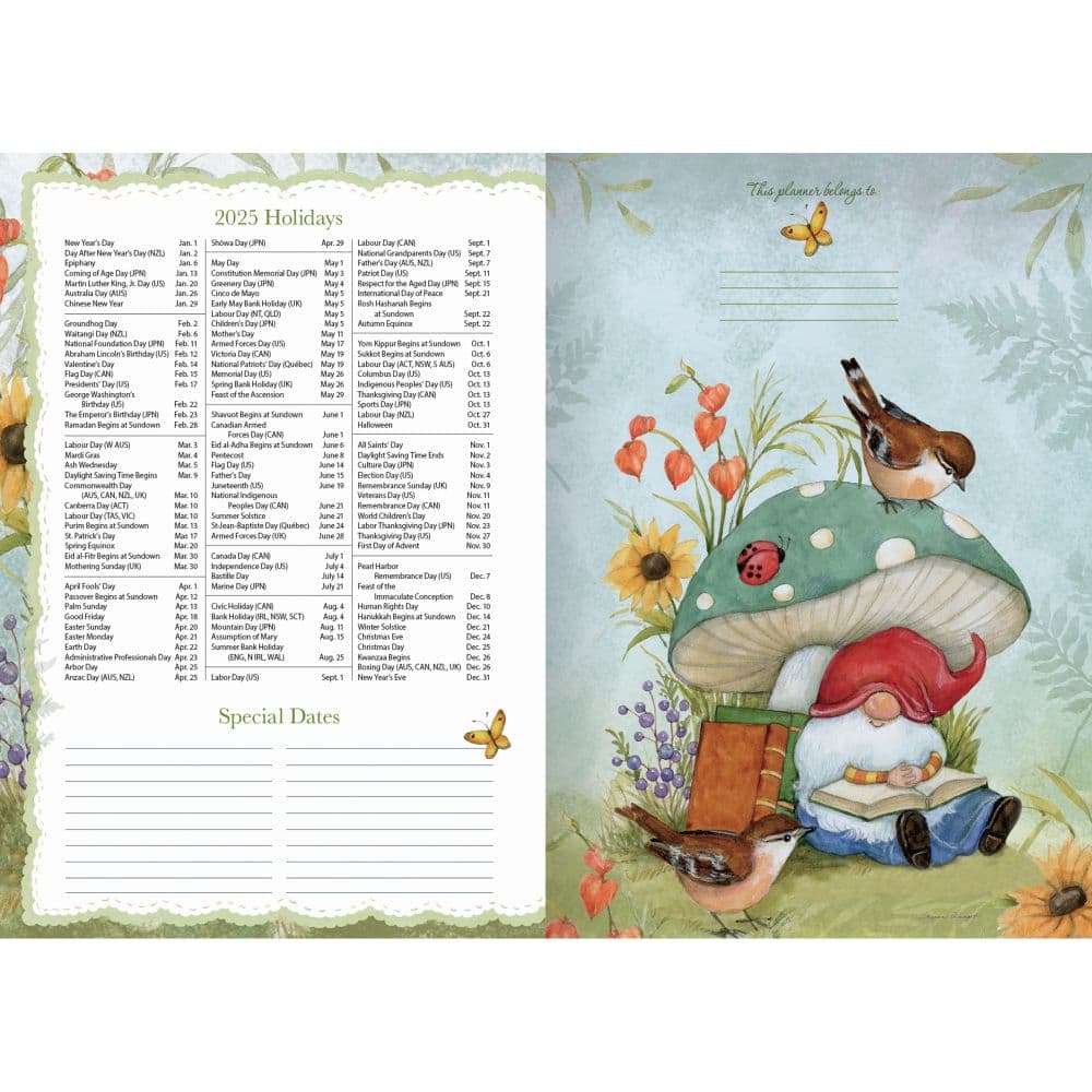 Gnome Sweet Gnome 2025 Monthly Pocket Planner by Susan Winget