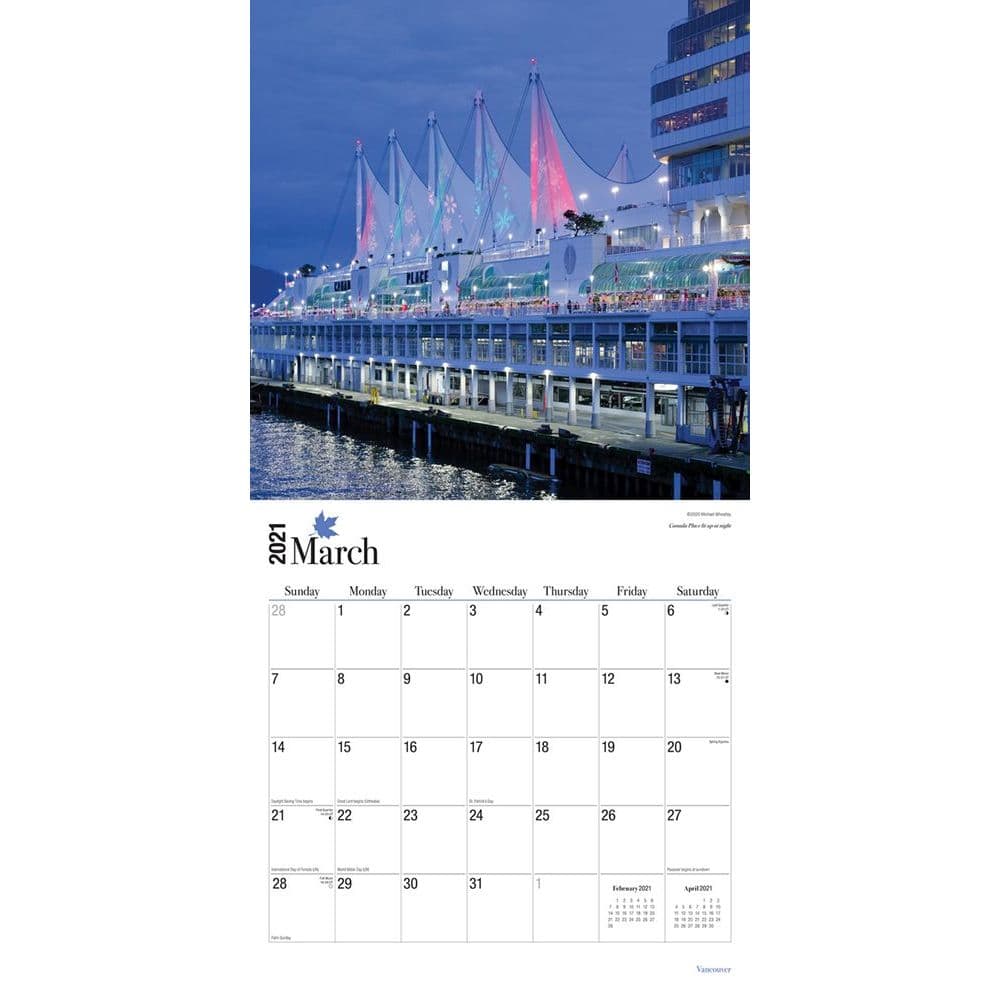 Vancouver Wall Calendar