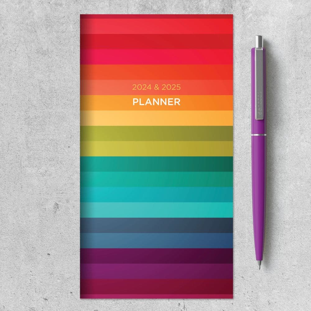 Rainbow Stripe 2yr 2024 Pocket Planner Sixth Alternate Image width=&quot;1000&quot; height=&quot;1000&quot;