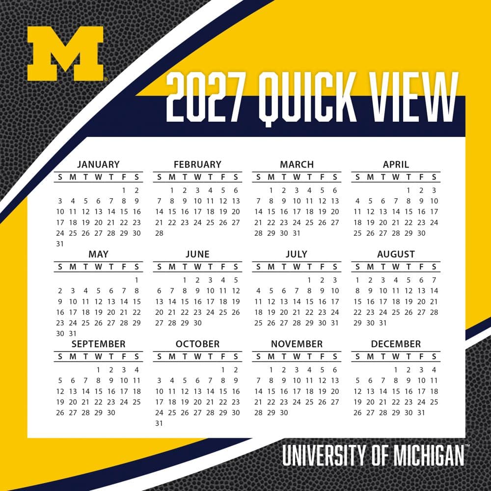 Michigan Wolverines 2027 Desk Calendar Fourth Alternate Image