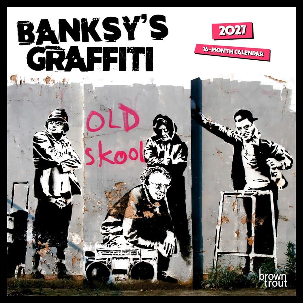 image Banksys Graffiti 2027 Mini Wall Calendar Main Product Image