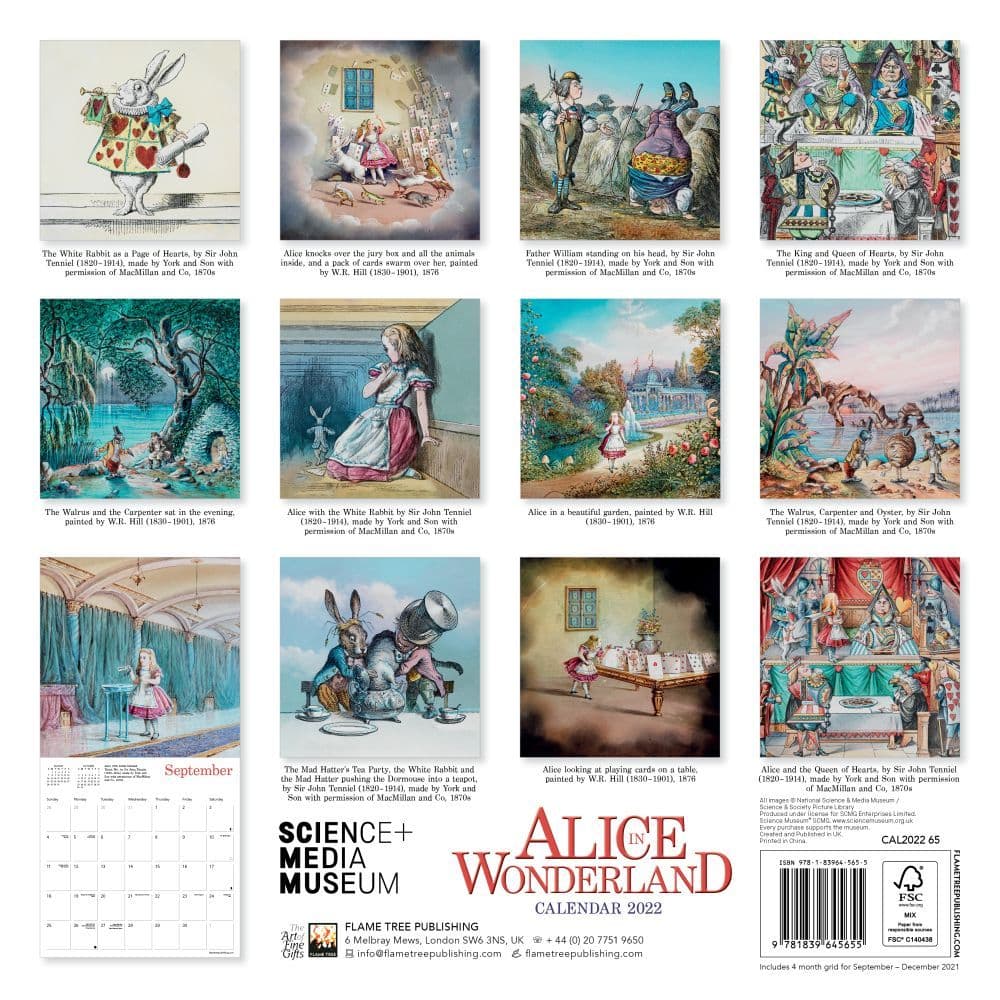 Science Museum Alice In Wonderland 2022 Wall Calendar Calendars Com