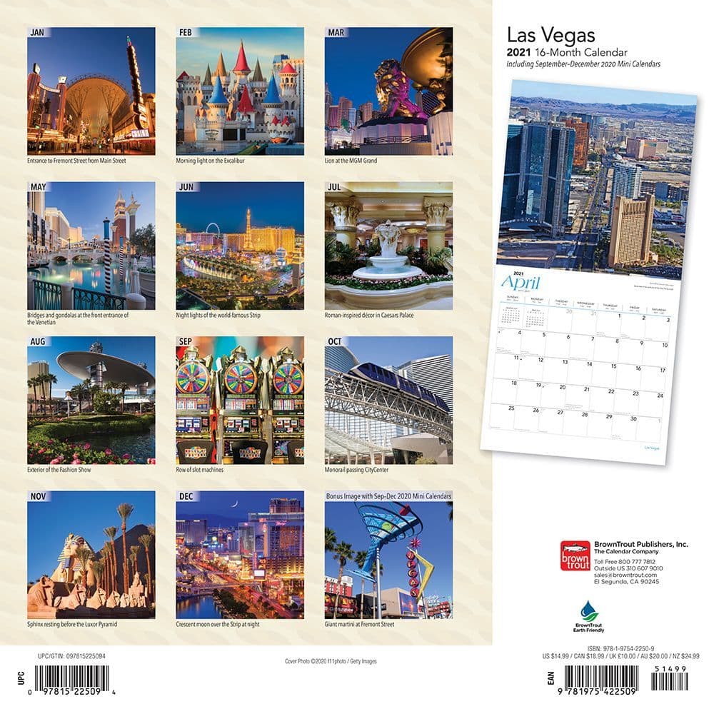 Las Vegas Wall Calendar