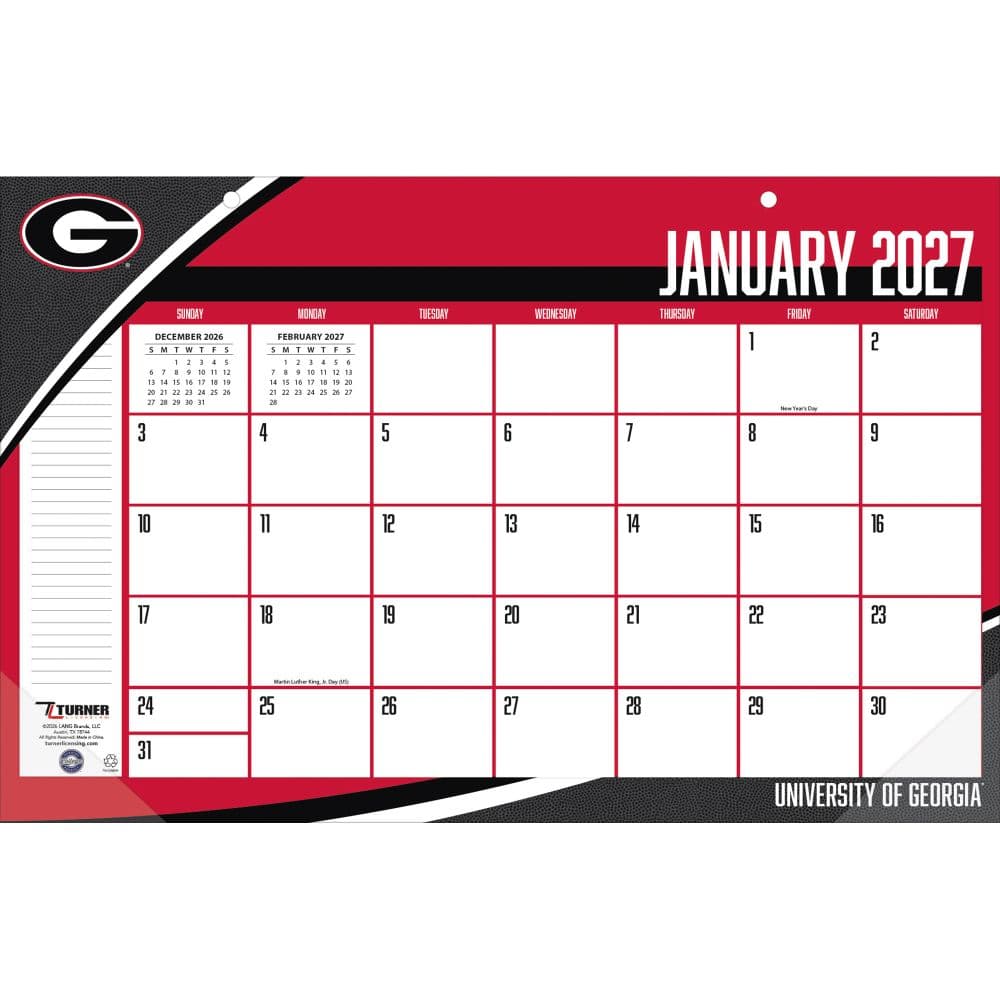 COL Georgia Bulldogs 2027 Desk Pad First Alternate Image