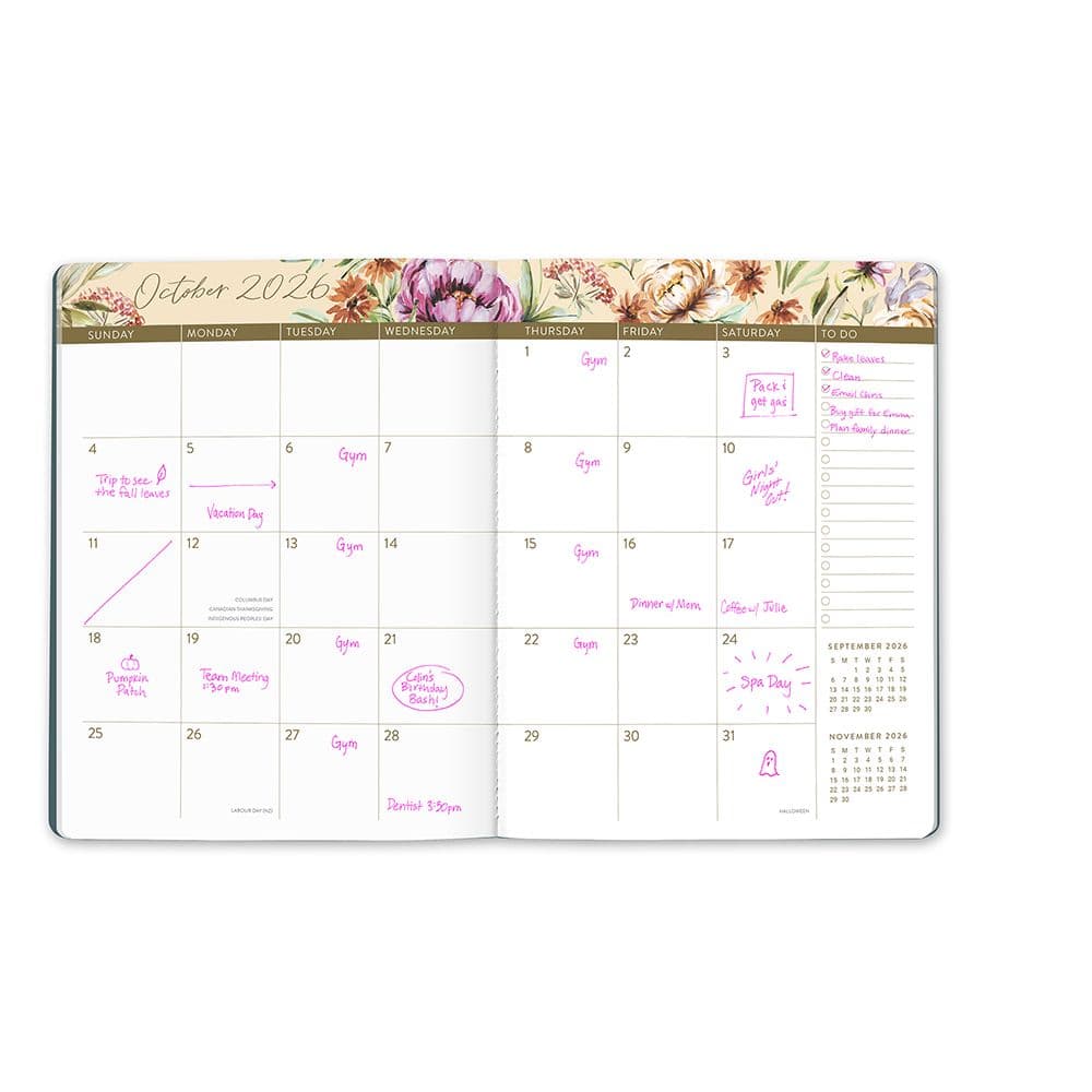 Bella Flora Monthly 2026 Planner Second Alternate Image