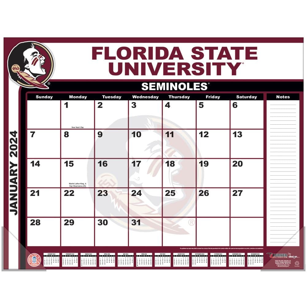 Florida State Seminoles 2024 Desk Pad First Alternate Image width=&quot;1000&quot; height=&quot;1000&quot;