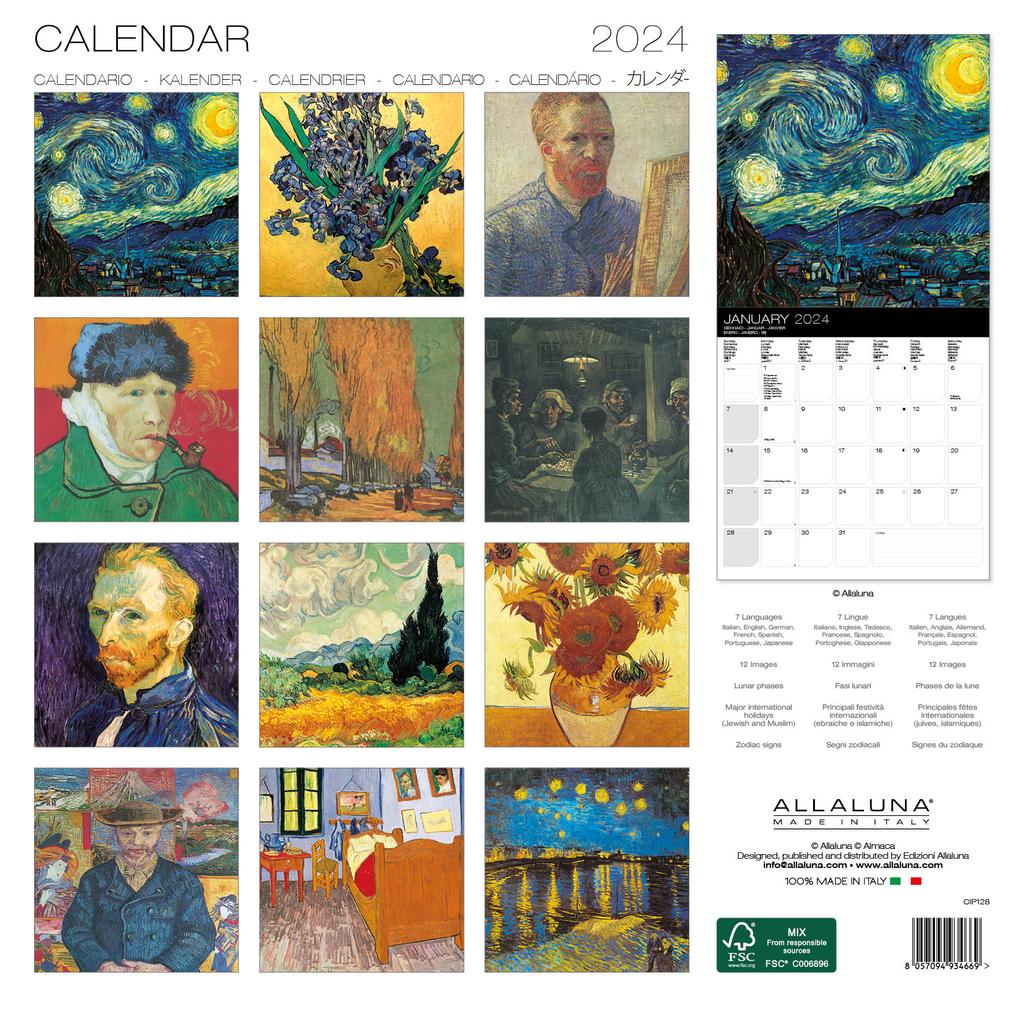 Van Gogh 2024 Mini Wall Calendar First Alternate Image width=&quot;1000&quot; height=&quot;1000&quot;