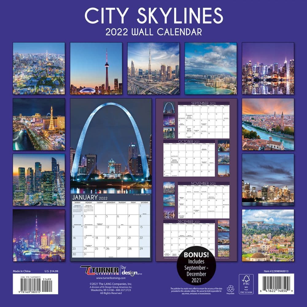 City Skylines 2022 Wall Calendar - Calendars.com