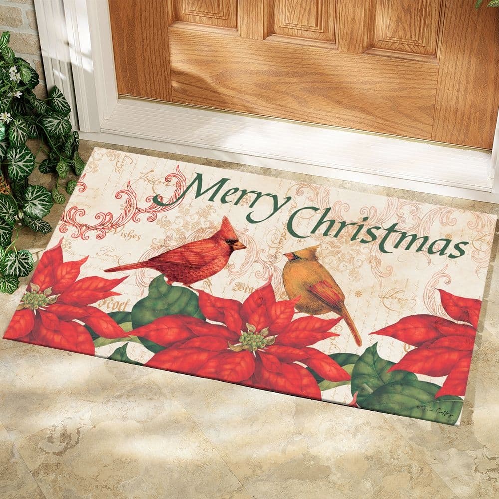 Poinsettia Doormat by Tim Coffey Alternate Image 1