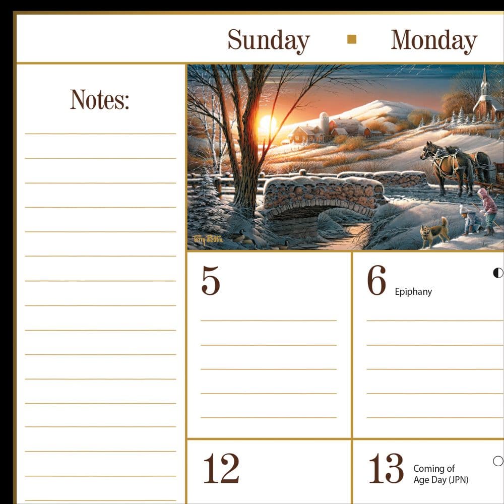 Terry Redlin 2025 Desk Pad Second Alternate Image width="1000" height="1000"