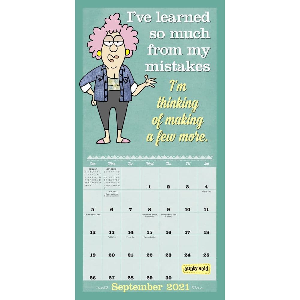 Aunty Acid Calendar 2023 - Customize and Print