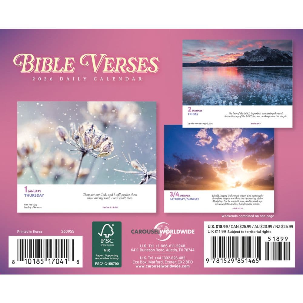 Bible Verses 2026 Desk Calendar First Alternate